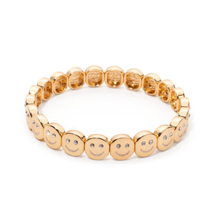 JOLDHAF Devil Eye Flower Charm Bracelet Gold Color 58mm