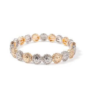 JOLDHAF Devil Eye Flower Charm Bracelet Gold Color 58mm