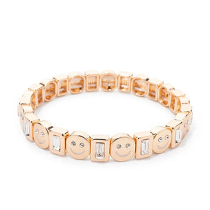 JOLDHAF Devil Eye Flower Charm Bracelet Gold Color 58mm
