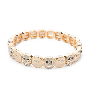 JOLDHAF Devil Eye Flower Charm Bracelet Gold Color 58mm