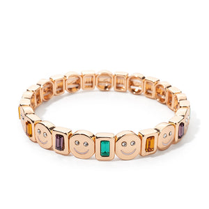 JOLDHAF Devil Eye Flower Charm Bracelet Gold Color 58mm