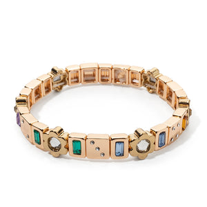 JOLDHAF Devil Eye Flower Charm Bracelet Gold Color 58mm